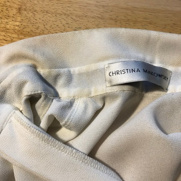 CHRISTINA MAKOWSKY RHINESTONE COLLAR BLOUSE S * - Picture 15 of 16